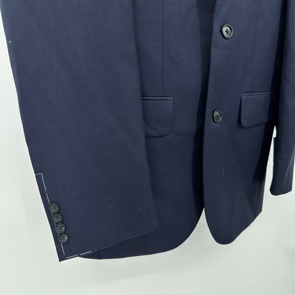 NEW JOE JOSEPH ABBOUD jacket blazer sport coat 100% wool navy blue 35L - Picture 7 of 11